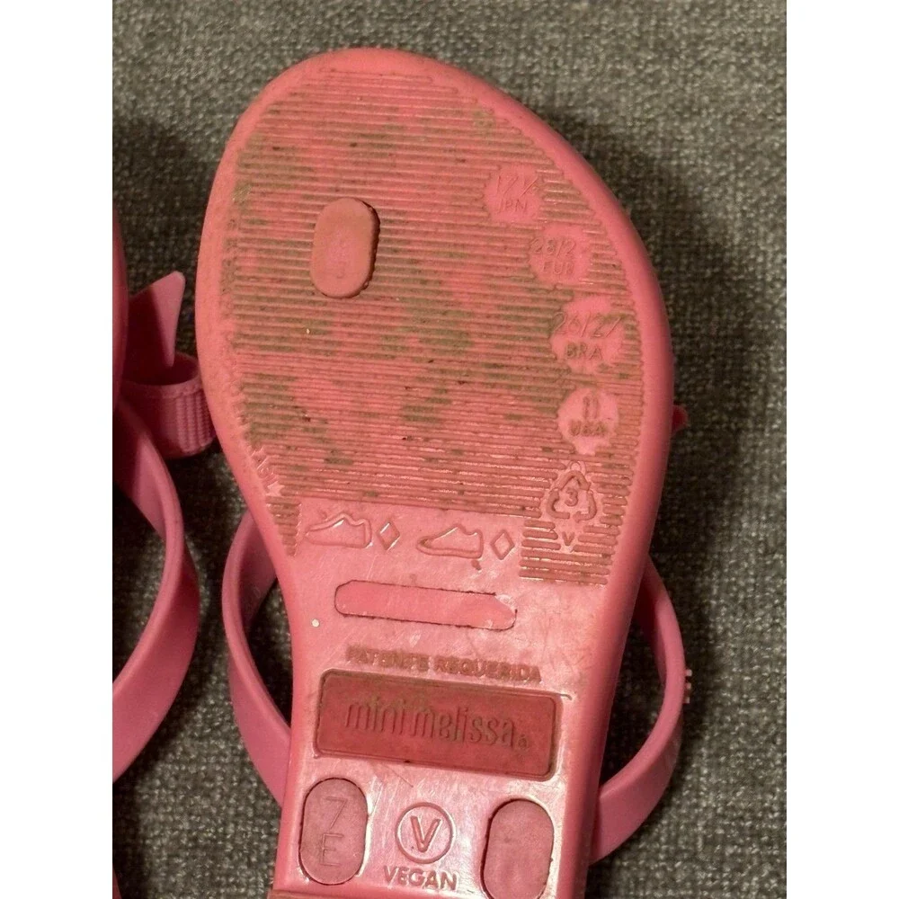 Mini Melissa Harmonic M Lover Flip Flops Sandals in pink Size 11
